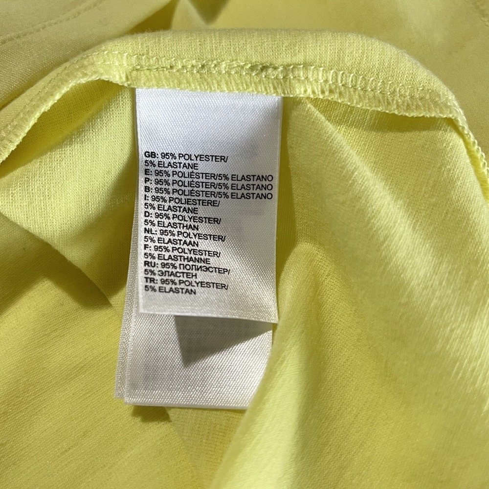 The North Face Vaporwick Tshirt Short Sleeve Lightweight Yellow Womens XL New - Picture 9 of 10